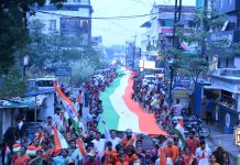 भारतीय सैनिकांच्या सन्मानार्थ बल्लारपुरात सात किमी तिरंगा यात्रेत उसळला देशभक्तीचा जनसागर