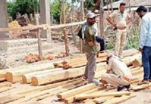 इंदाराम येथे चार लाखांचे इमारती सागवान लाकूड जप्त