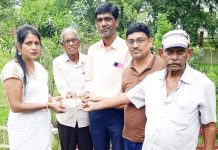 स्मृतीप्रित्यर्थ पंचशील बौद्ध विहार घुग्घुस बांधकामास विस हजार रुपये दान