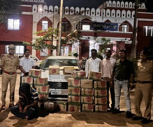 अवैध देशी विदेशी दारूचा ६.१४ लाखांचा मुद्देमाल जप्त