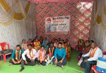 शिवसेने च्या वतीने अनधिकृत मोबाईल टॉवर विरोधात साखळी उपोषण