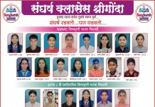 श्रीगोंदा संघर्ष क्लासेसचे NMMS परीक्षेत यश