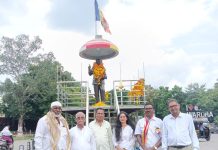 सिव्हिल लाईन वर्धा येथे डॉ. बाबासाहेब आंबेडकर पुतळा जवळ अभिवादन कार्यक्रम साजरा.
