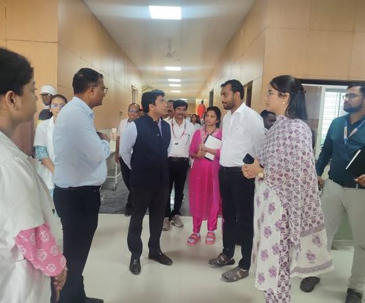 जिल्हाधिका-यांकडून गोंडपिपरी तालुक्यात विकासकामांची पाहणी