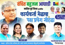 मालेगावात ‘वंचित’ चा भव्य कार्यकर्ता मेळावा आणि पक्षप्रवेश सोहळा!