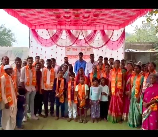 पूल मंजुरीनिमित्त भव्य सत्कार समारंभ व 300 नागरिकांचा शिवसेनेत पक्षप्रवेश
