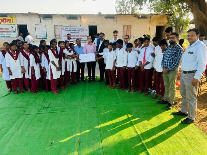 3. Handling over of the Benches and Desks to students of Savitribai Phule Vidyalaya, Junona
