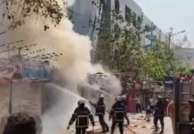 नवी मुंबई: घणसोलीत बांबूच्या गोदामाला भीषण आग; परिसरात धुराचे लोट आणि घबराट