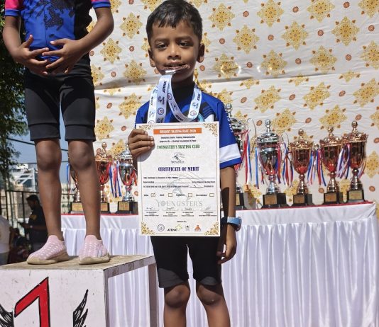 चंद्रपूरच्या चिमुकल्या अधीरची राज्यस्तरावर चमक; स्केटिंग स्पर्धेत राज्यस्तरीय यश..
