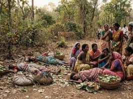 काळजाचा थरकाप! तेंदूपाने तोडण्यासाठी गेलेल्या १३ महिलांवर वाघाचा हल्ला; चार महिला ठार