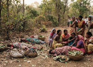 काळजाचा थरकाप! तेंदूपाने तोडण्यासाठी गेलेल्या १३ महिलांवर वाघाचा हल्ला; चार महिला ठार