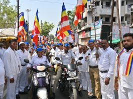 बुद्ध जयंतीनिमित्त धम्मक्रांती बाईक रॅली व प्रबोधन कार्यक्रम उत्साहात