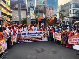 भारतीय जनता पार्टी चंद्रपूर महानगर च्या वतीने चंद्रपूरात भाजपचा विजय जल्लोष उत्साहात संपन्न